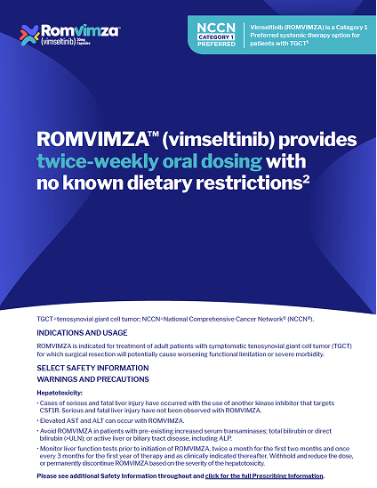ROMVIMZA™ (vimseltinib) dosing guide