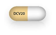 A capsule with DCV20 written on it